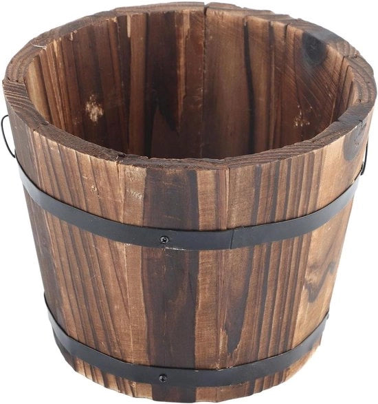 Cestello di Legno per Piante - Cestello in Legno Solido per Uso Indoor e Outdoor in 3 Dimensioni.