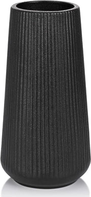 Decorativo Vaso per Fiori - Vaso Ceramico per Pampas - Vaso Moderno Piccolo per Casa, Salotto, Tavolo da Pranzo, Casa di Campagna, Ufficio - Nero