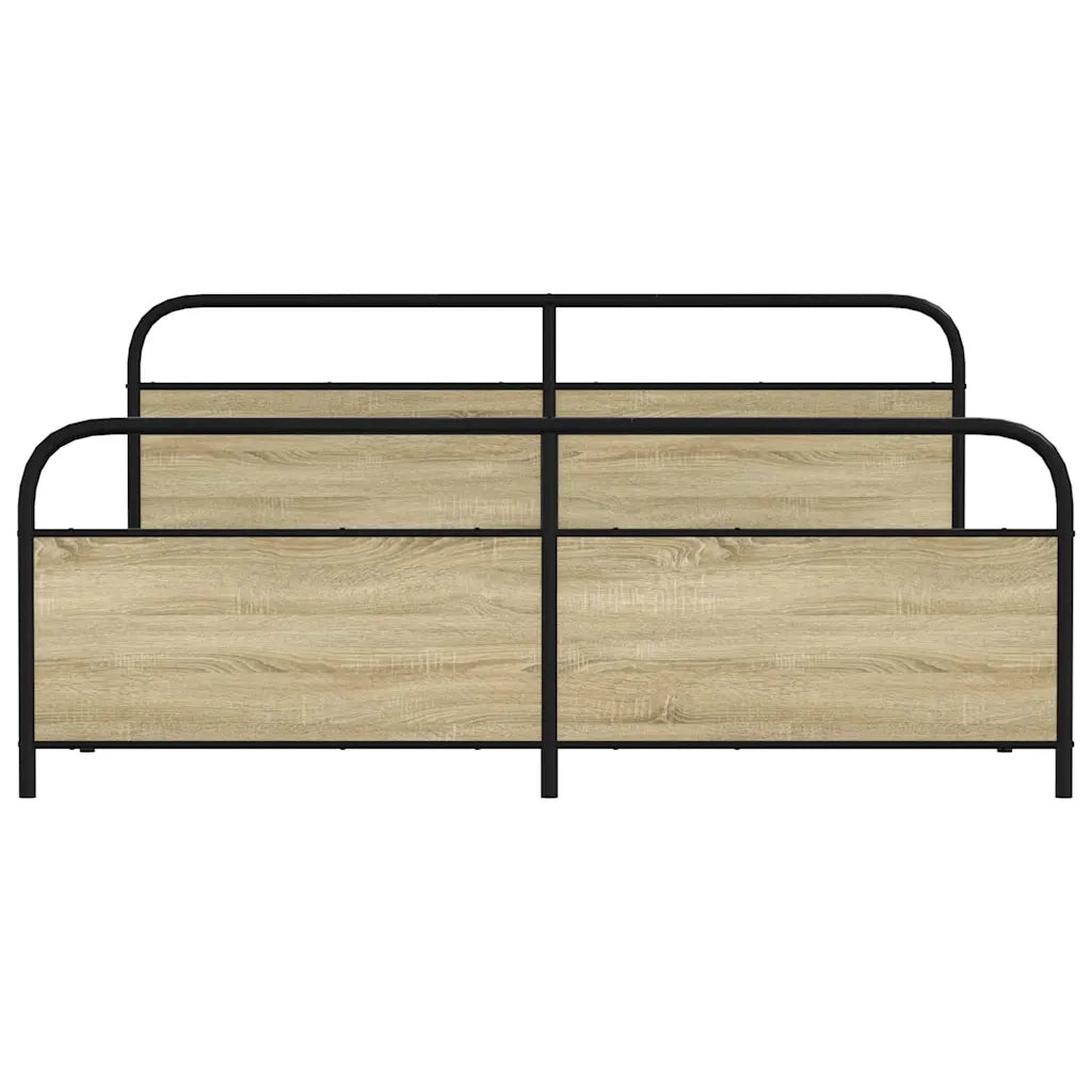 Giroletto senza Materaso in Metallo Rovere Sonoma 183x213 cm 3318653