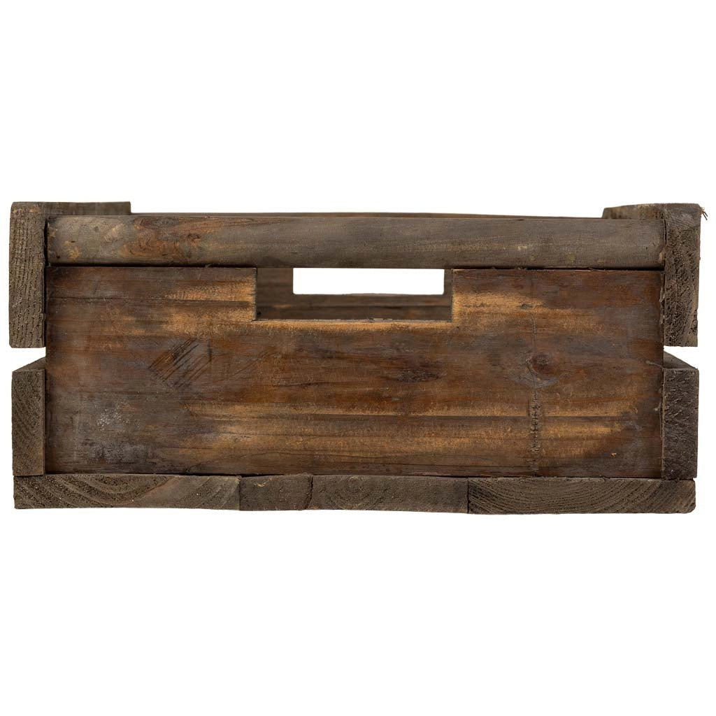 Set 2 cassette legno marrone 49x33x15-39,5x26x13h cm
