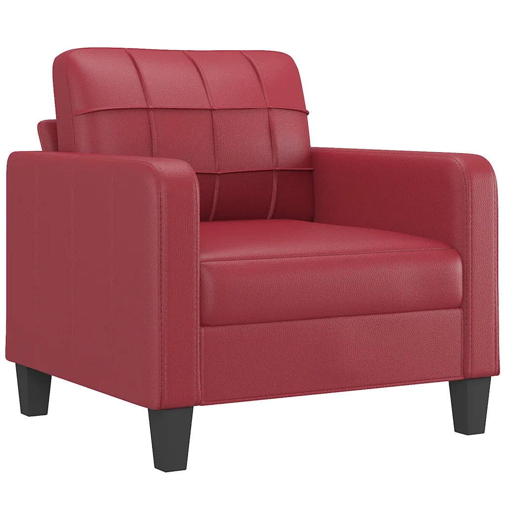 Divano Sedia-Poltrona Rosso Vino 60 cm in Similpelle 301610