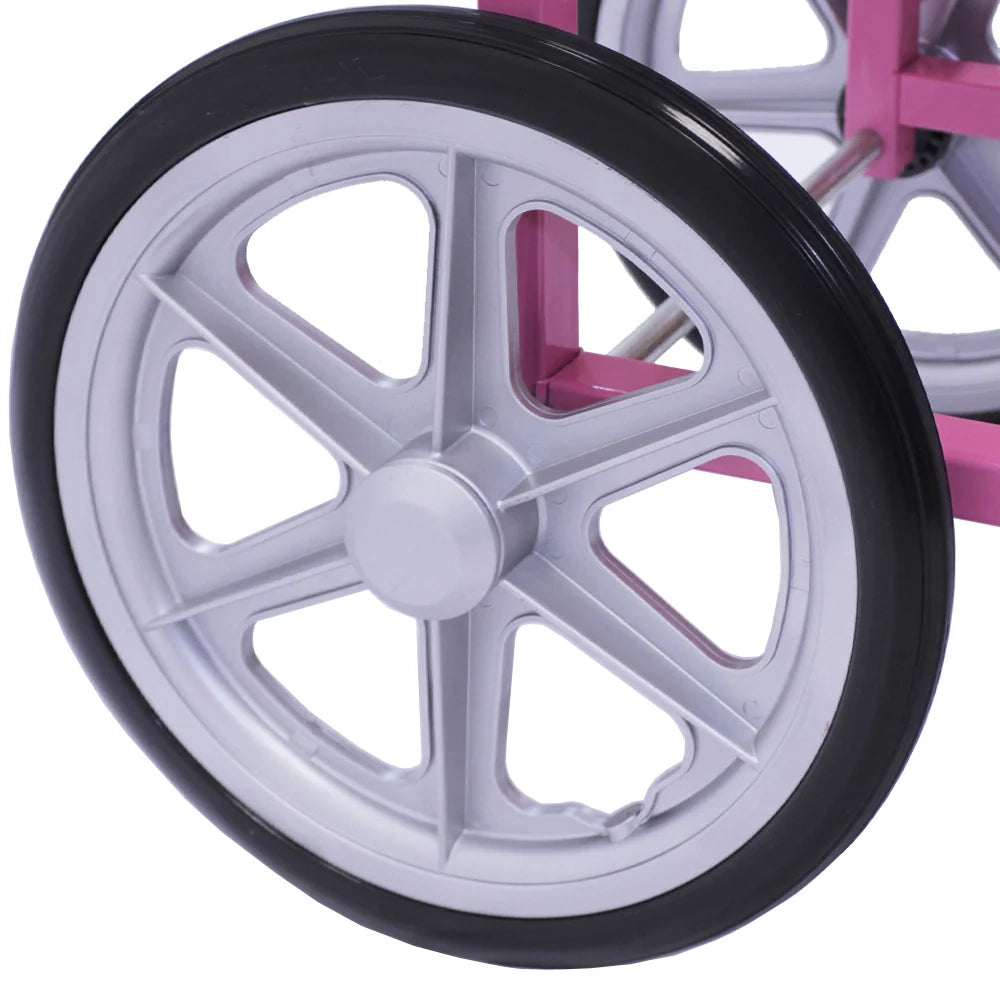 Macchina Zucchero Filato Rosa con Carrello e Cupola 50 cm Kukoo