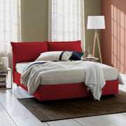 Letto Matrimoniale Anjin, Letto Matrimoniale Sfoderabile Made in Italy, Rosso