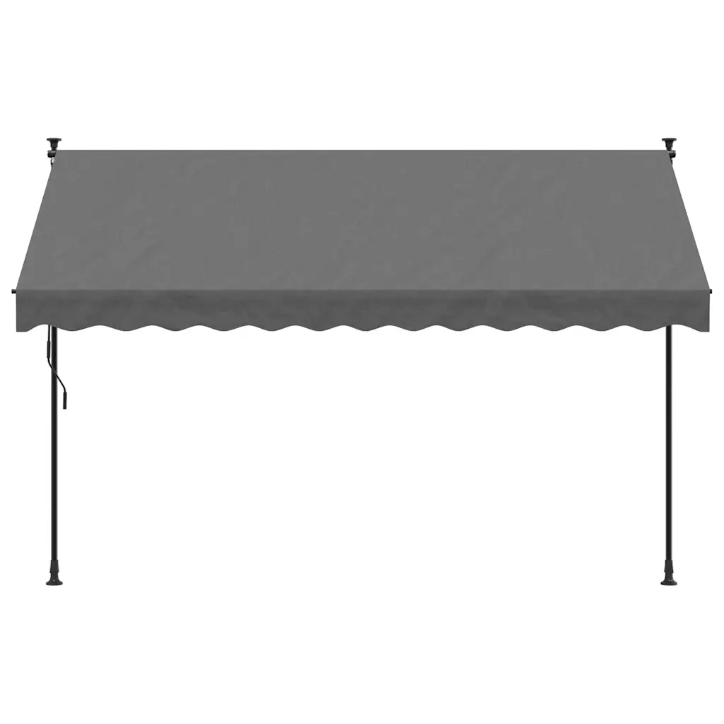 Tenda da Sole Retrattile Antracite 300x150 cm Tessuto e Acciaio 368740