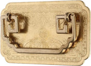 Maniglia a Vela Tetragonale Stile Retro Cinese Antico Carrello Trascina Maniglia a Cerchio Larga per Porte di Cassetta in Ottone