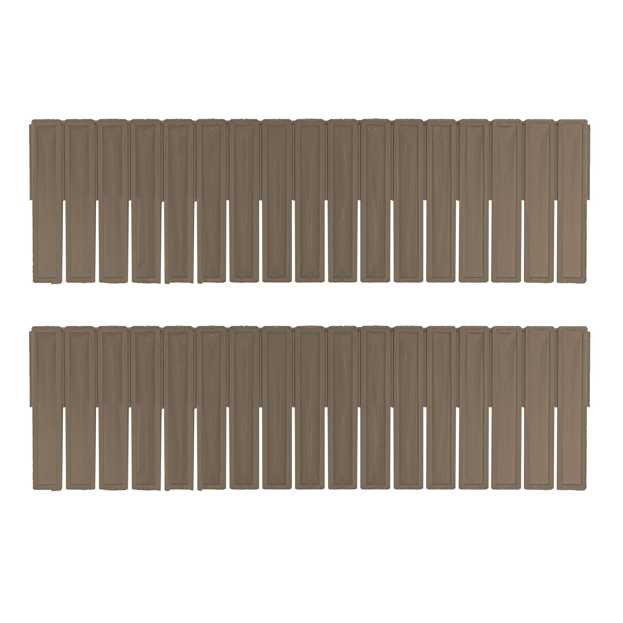 Set 2 Divisori Organizer 130x435mm Componibili per Cassetti in Plastica Verde