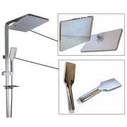 Trade Shop - Asta Saliscendi Cromata Colonna Doccia Soffione Fisso Doccetta Saliscendi 69127 -        2