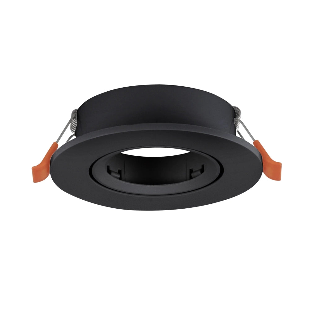 Faretto Incasso Moderno Barranco Gu10 Plastiche Nere 1 Luce Gu10 Ip20
