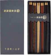 Set di bastoncini di legno per sushi - Premium - Reutilizzabile - Leggero - Accessori per tavola da pranzo - Regalo - 80 pezzi.