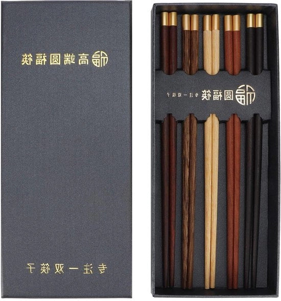 Set di bastoncini di legno per sushi - Premium - Reutilizzabile - Leggero - Accessori per tavola da pranzo - Regalo - 80 pezzi.