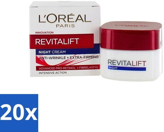 20 x Crema Notturna Anti-Rughe - Idratante e Rafforzante - 50 ml - Crema Anti-Rughe - Crema Notturna - Crema Anti-Invecchiamento - Crema Idratante - Rafforzamento Cutaneo