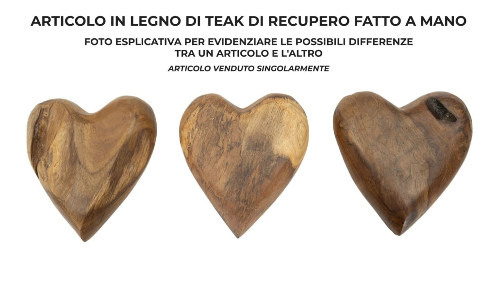 Decorazione Hak 16x14x4,5 cm in Teak Riciclato