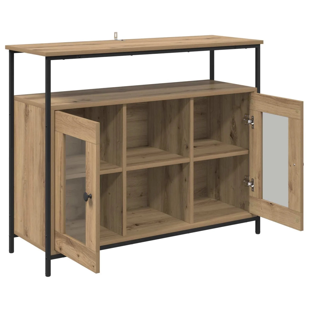 Credenza | Madia | Buffet da pranzo | Armadio da pranzo Rovere artigianale 100 x 35 x 80 cm Legno multistrato