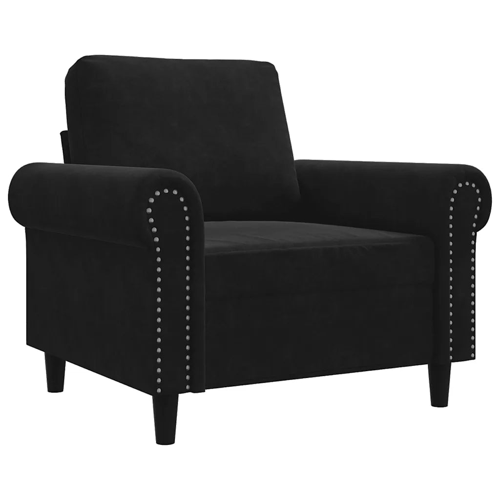 Divano Sedia-Poltrona Nero 60 cm Velluto 661640