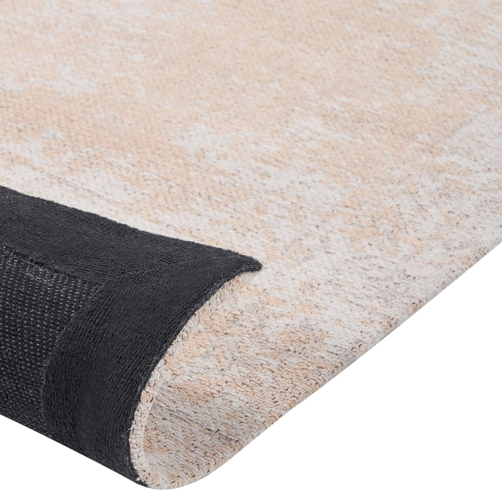 Tappeto Area Beige Cotone Effetto Anticato 200 x 300 cm Orientale Vintage