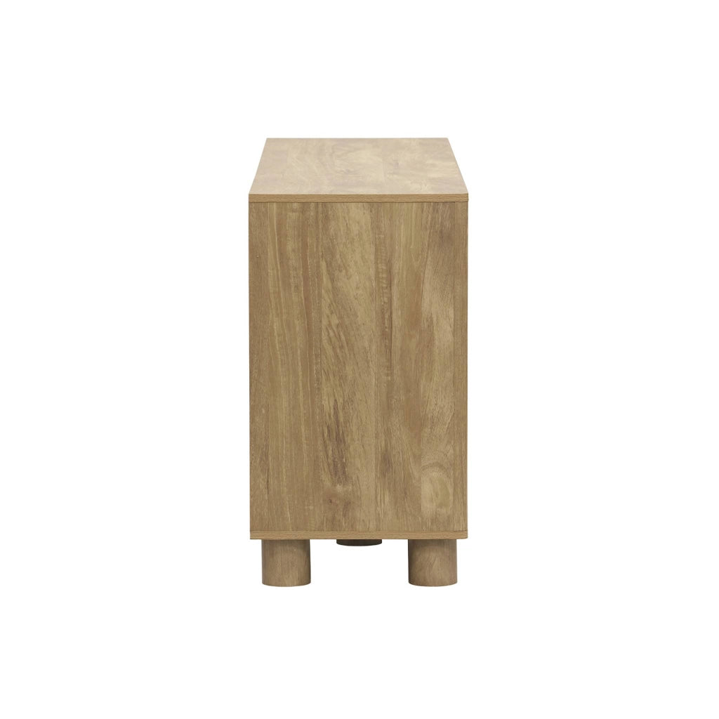 Credenza esotica effetto legno di mango 4 ante, 155cm, effetto legno