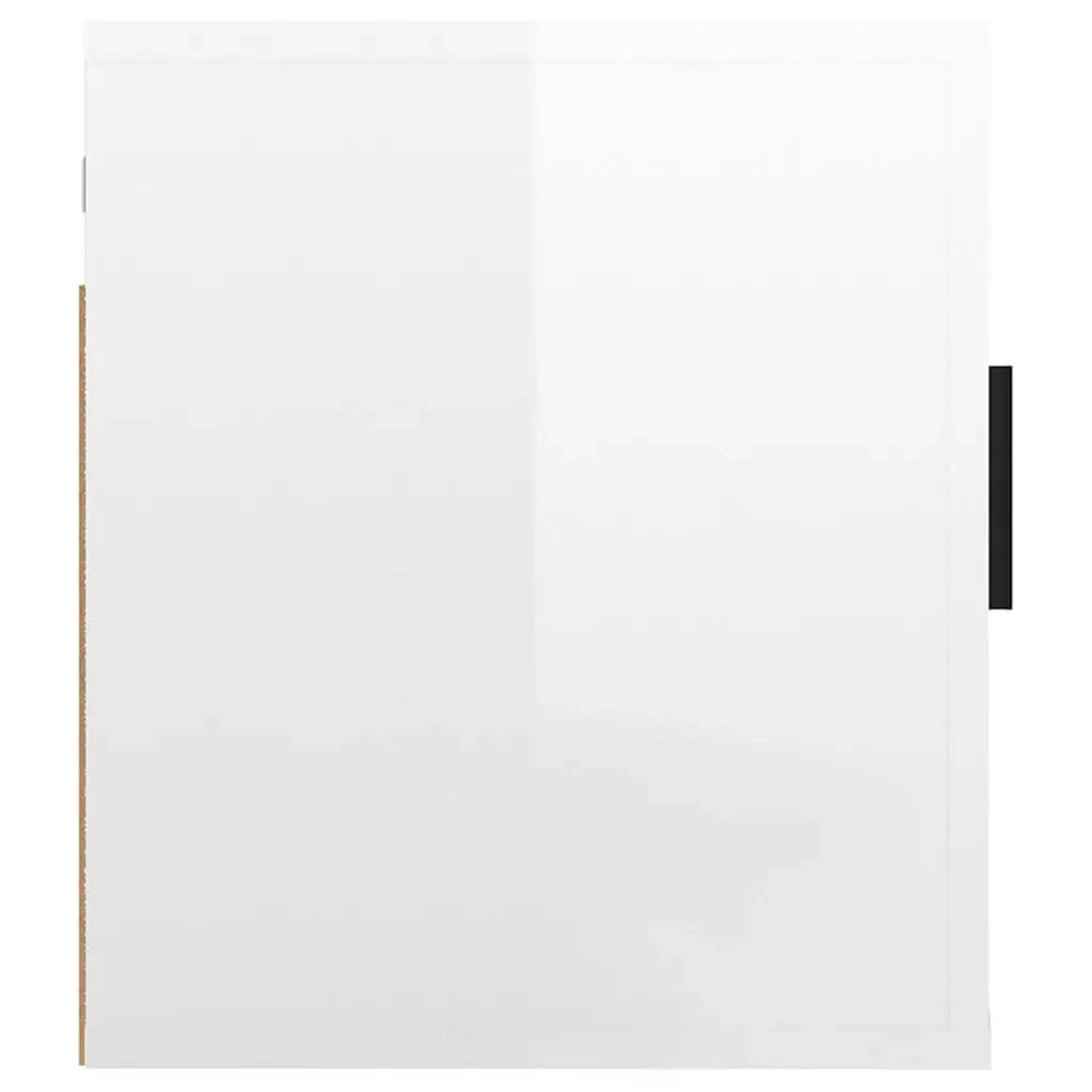 Mobile Porta TV a Parete Bianco Lucido 40x34,5x40 cm 816644
