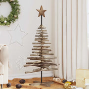 Albero di Natale Marrone 120 cm Legno massello di teak 42017949