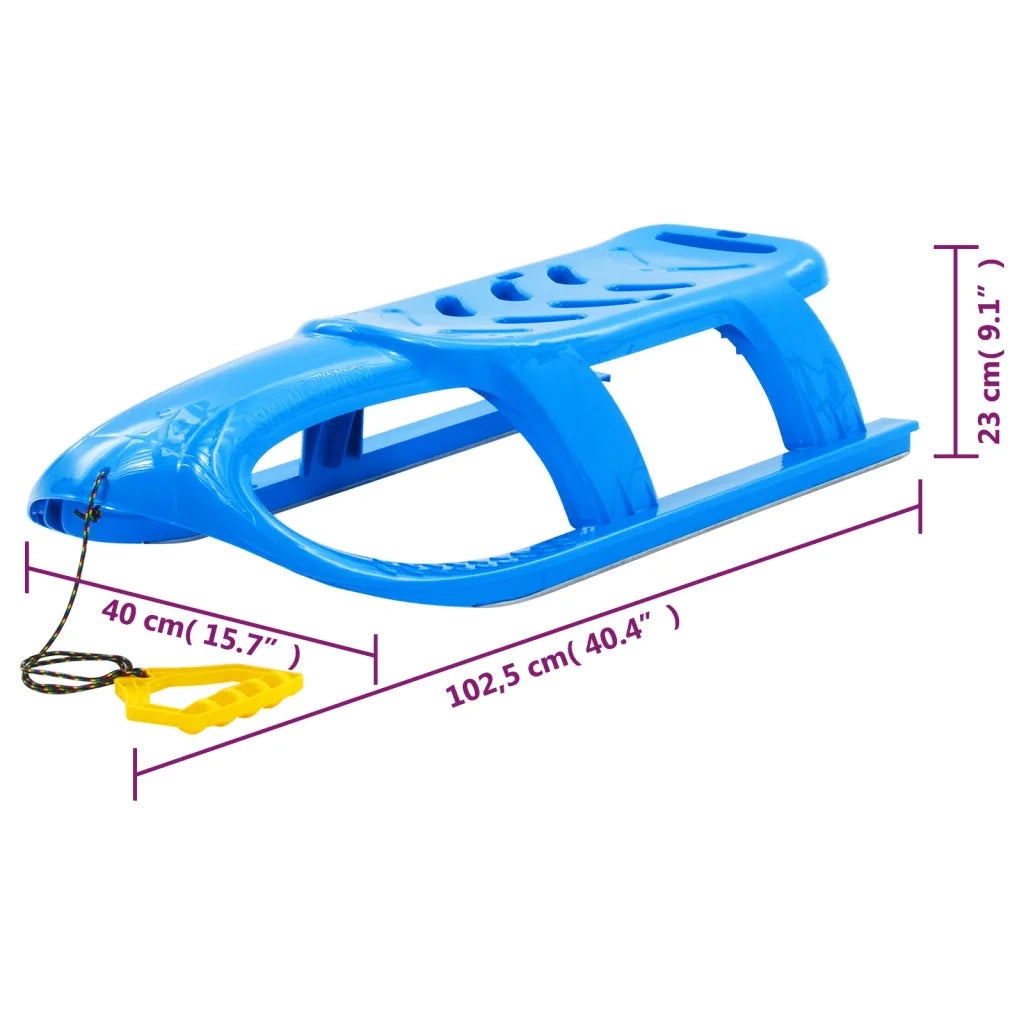 Slittino per Bambini Blu 102,5x40x23 cm in Polipropilene 93718