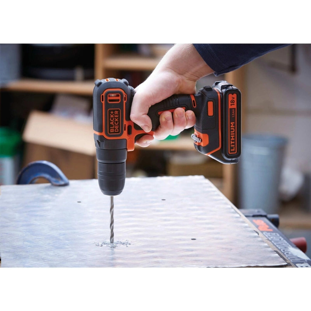 Black & Decker BDCHD18KB-QW trapano Nero, Arancione