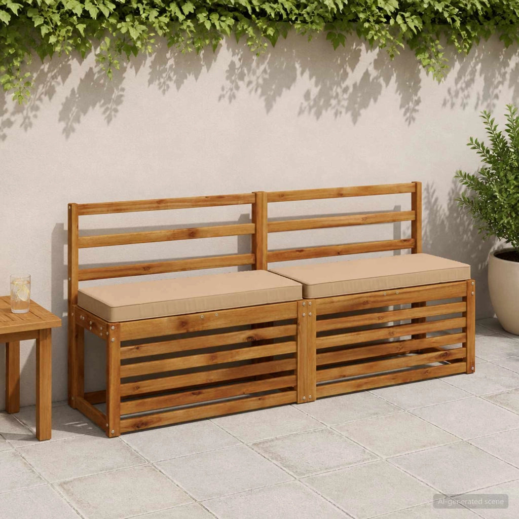 Cuscini per Panchina a 2 Pezzi VUGHT 2 pcs 100% Poliestere 951061