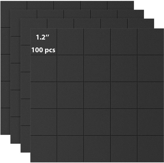Stippi Magnetici Autoadesivi Quadrati | 100 Stuks 30mm x 30mm | Autoadesivi | Per Hobby e Frigoriferi (MDS30100)