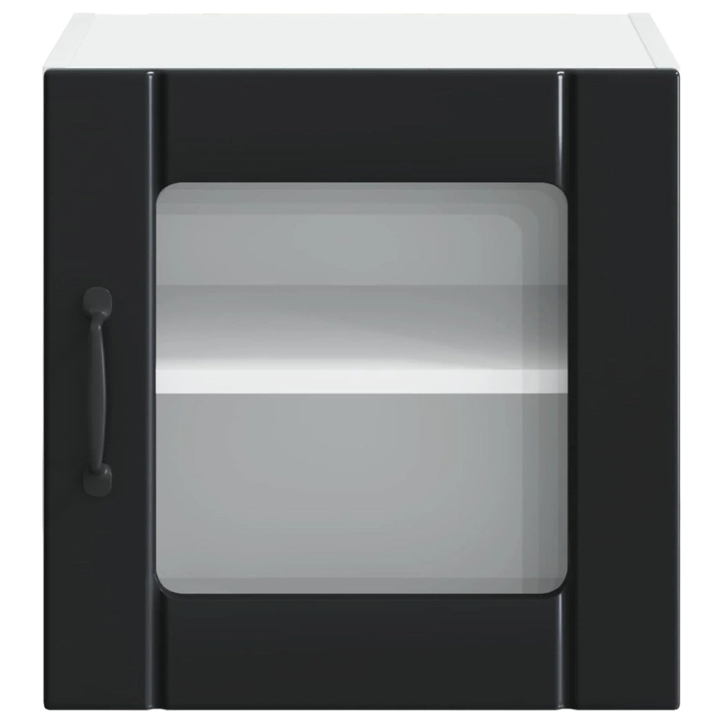 Set di 2 pensili da cucina moderni pratici per riporre oggetti 40 x 31 x 40 cm in legno composito nero 02_0053866