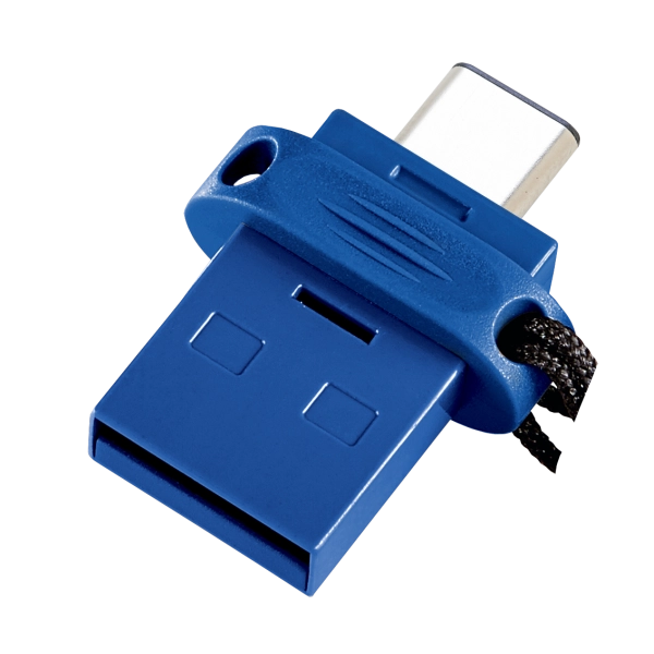 Memoria Pen Drive Verbatim Dual 32 Gb - Doppia interfaccia per porte USB Type-C e USB Type-A - Blu