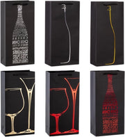 Set di 6 Bottiglie di Vino, Imballaggio di Lusso per Prosecco e Champagne, 35 x 17 x 9 cm