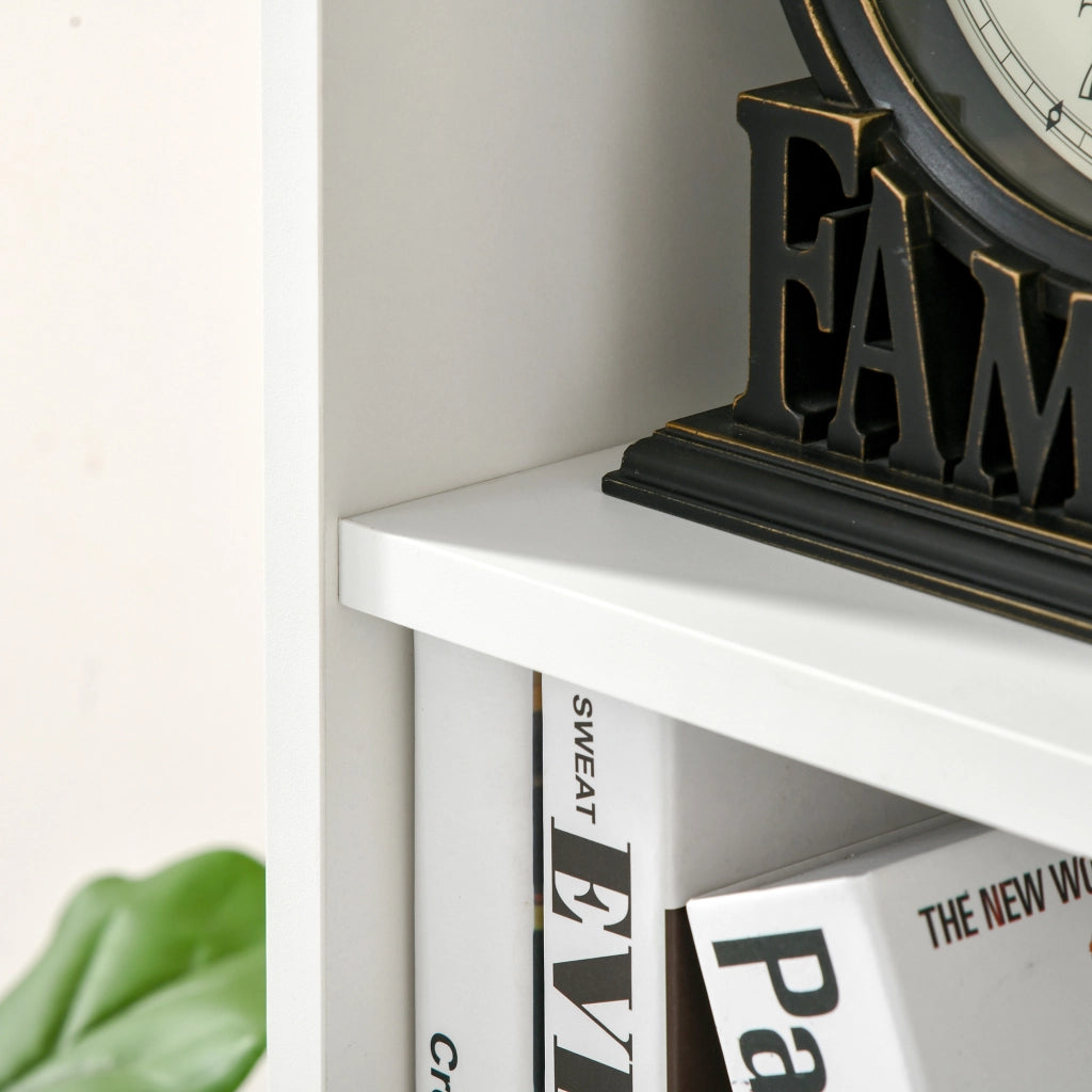 Libreria Moderna a Cubi con Ripiani ¨C Zephmum ¨C Legno Truciolato Bianco 50x24x106 cm
