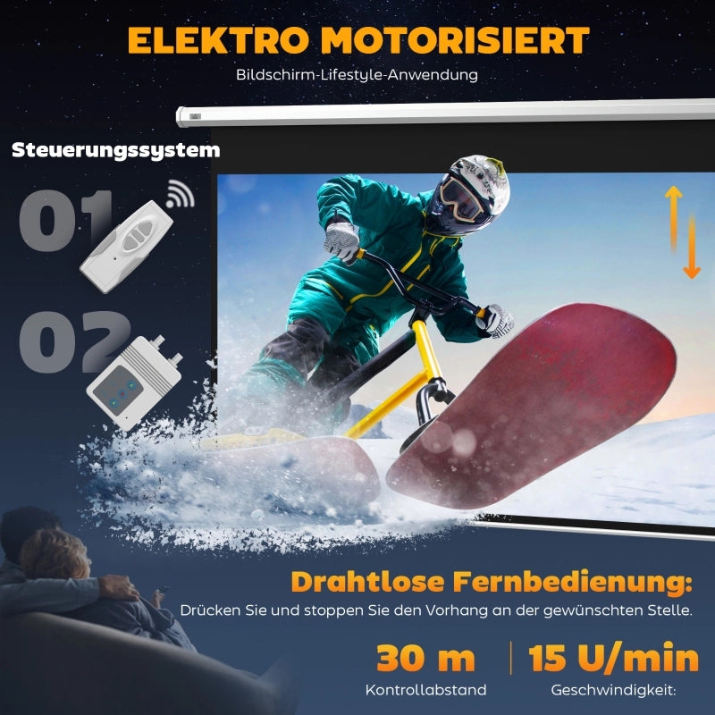 SCHERMO PROIEZIONE Motorizzato 100" 16:9 Bianco con telecomando