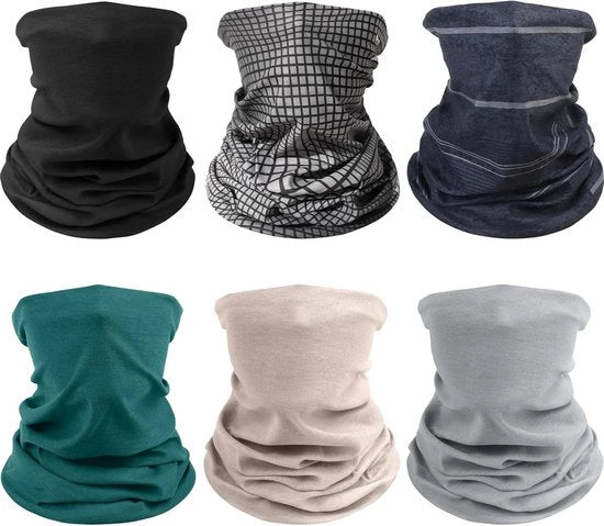 Cappello da testa multifunzionale per uomini e donne, 6 pezzi, impermeabile e senza cuciture, bandana per lavoro all'aperto