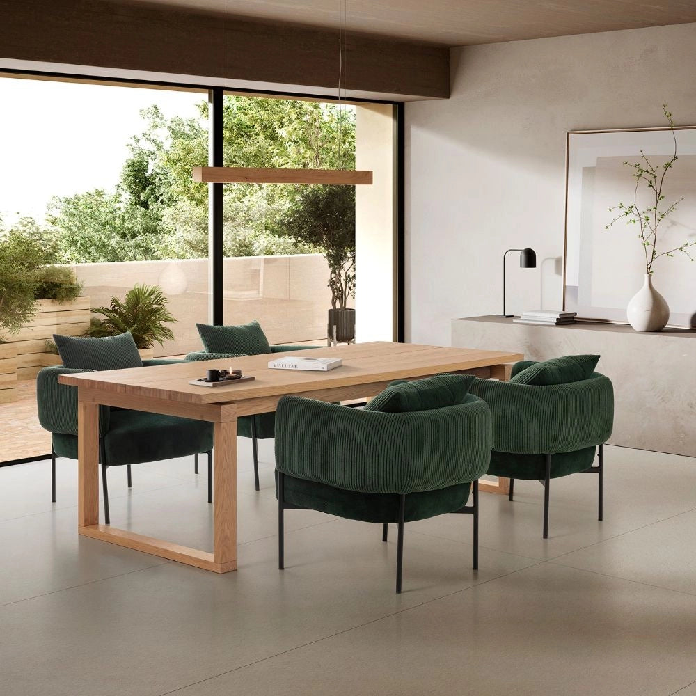 Tavolo rettangolare fisso Rina 220x100x76H colore rovere