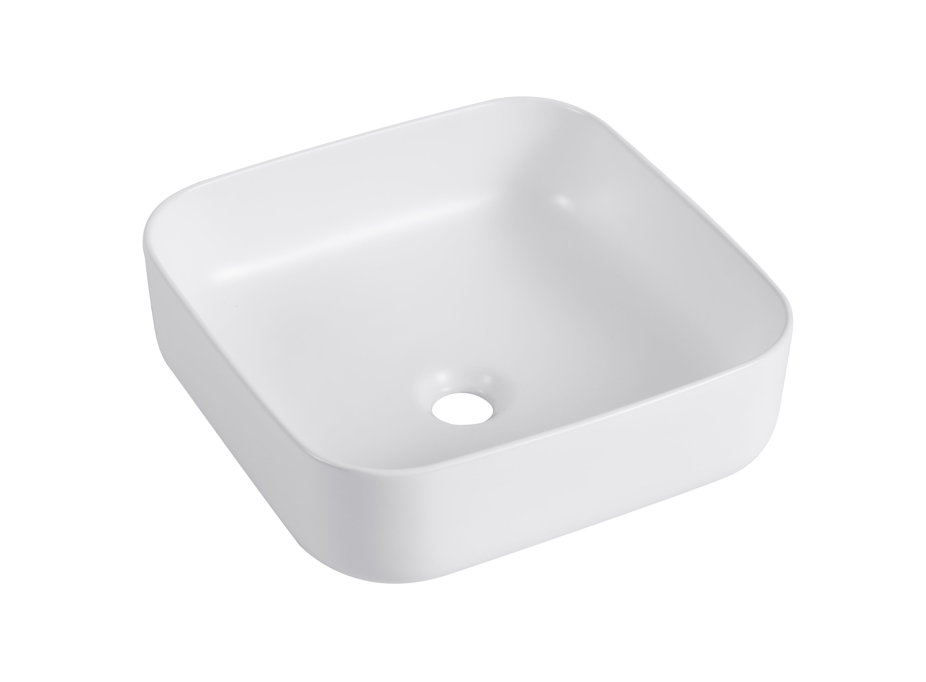 Bacinella d'appoggio lavabo 38x38 cm Bianco Opaco