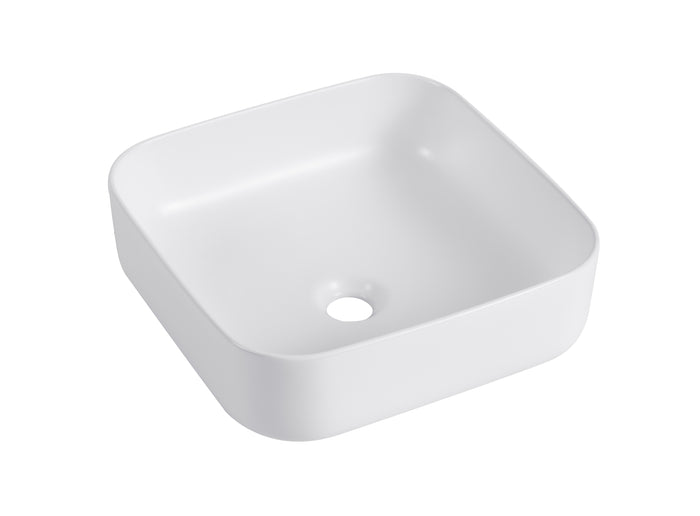 Bacinella d'appoggio lavabo 38x38 cm Bianco Opaco