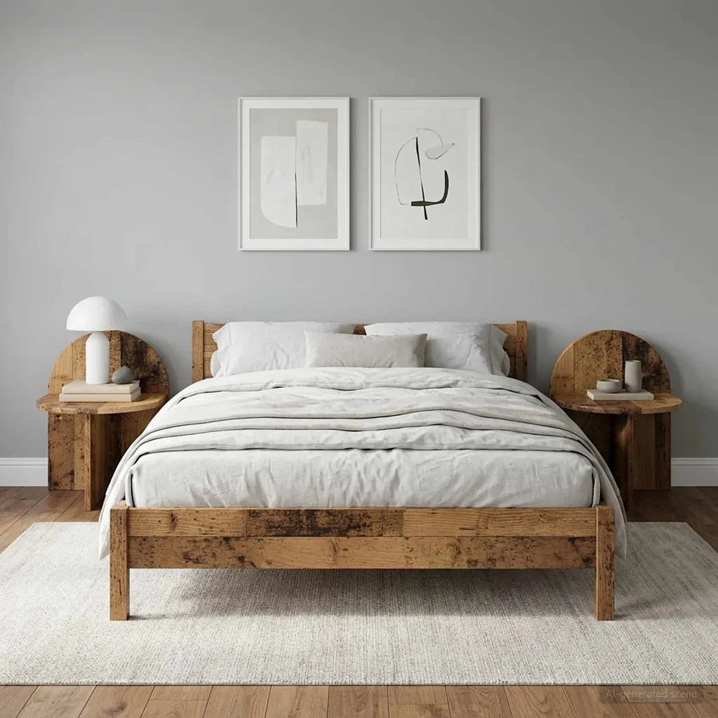 Comodino 2 pcs Legno antico 40 x 35,5 x 45,5 cm