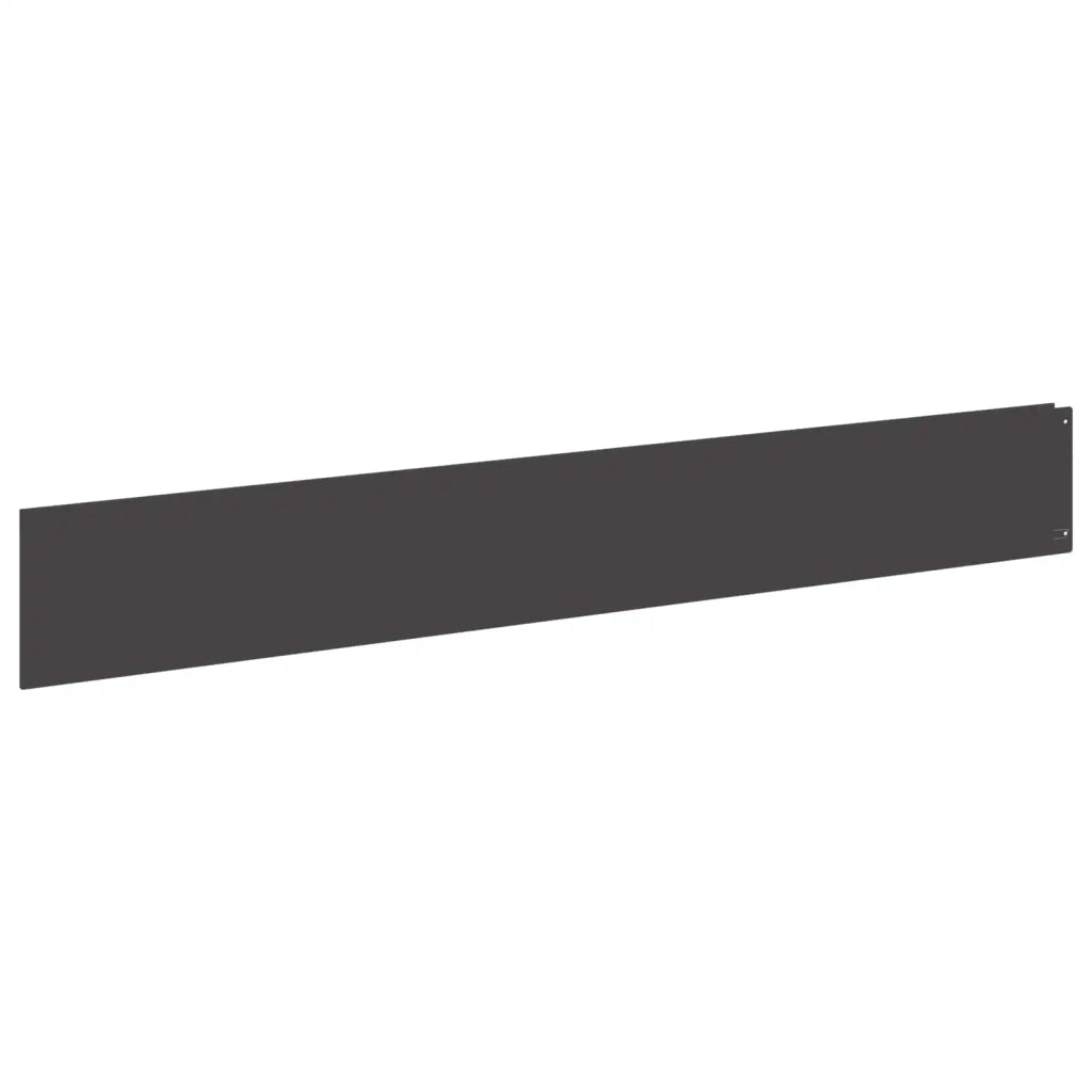Bordura per Prato 10 pz 100 x 15 cm Acciaio Nero 8008812