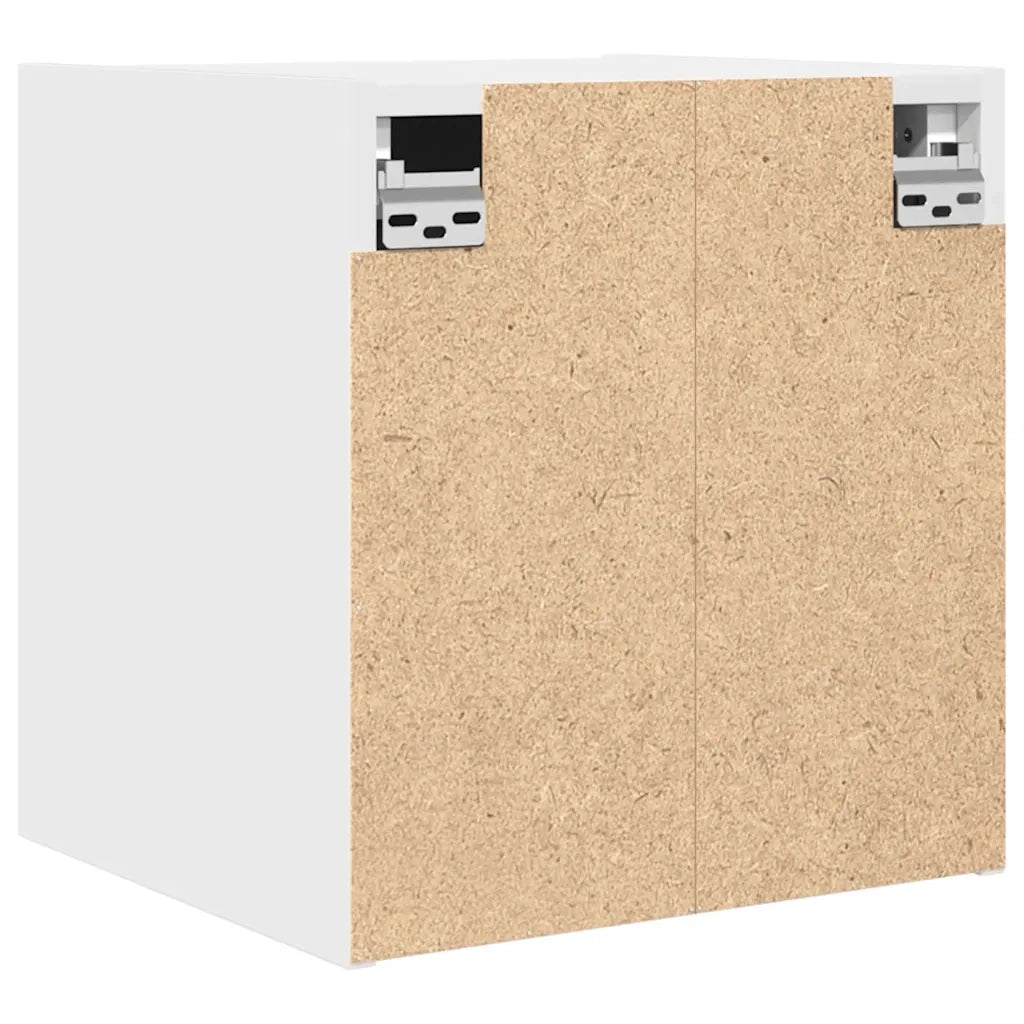 Comodino a Muro-Tavolino da notte sospeso Bianco 38x34x40 cm 803556