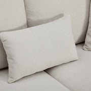 Divano angolare letto estraibile - Zephmum- Forma L cassetto scaffale integrato beige