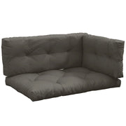 Set 3 Pezzi Cuscini Giardino per Divani ¨C Zephmum ¨C Poliestere Grigio Carbone