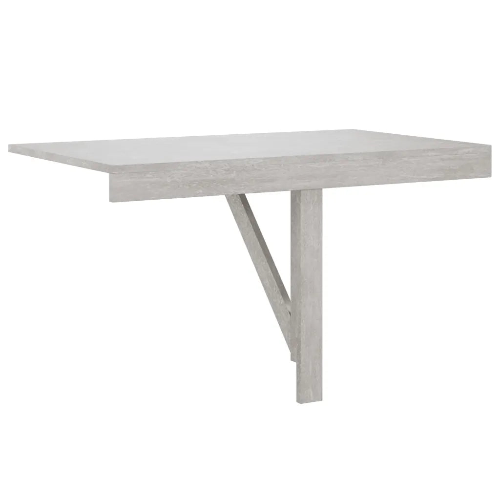 Tavolino Muro Pieghevole Grigio Cemento 100x60x56cm Multistrato CFW3206392