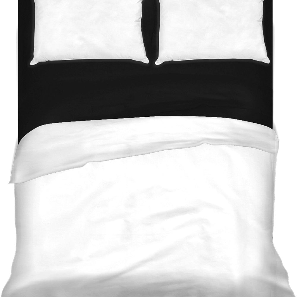 Lenzuolo letto sotto con angoli 100% puro cotone Made in Italy tinta unita Nero - 1 Piazza e mezza