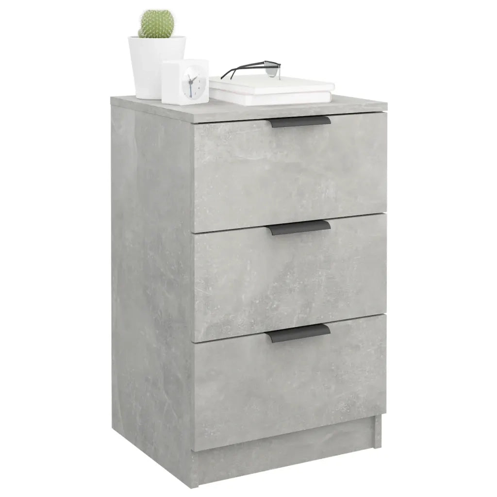 Comodino Grigio Cemento 40x36x65 cm 811276