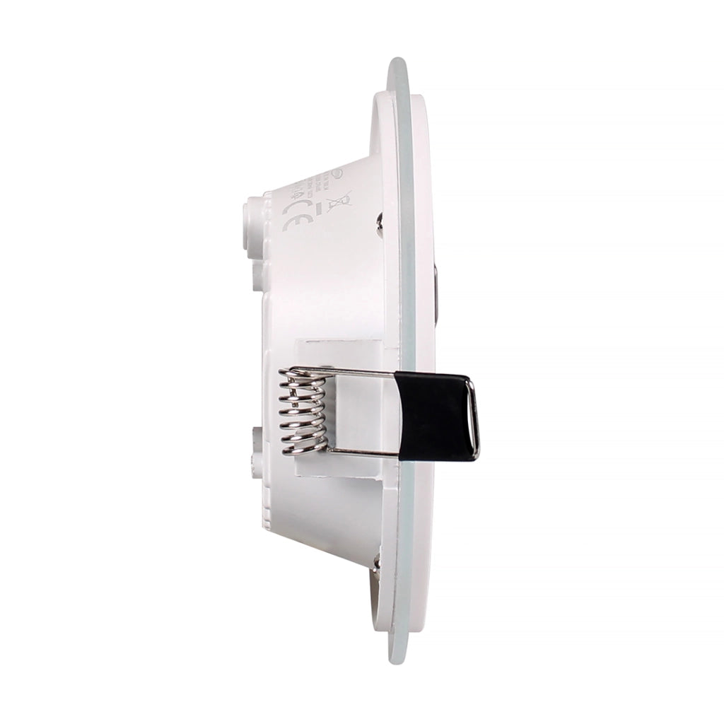 PANNELLO LED 9W TONDO BIANCO DA INCASSO SLIM VETRO PER CONTROSOFFITTI CCT CON 3 TEMPERATURE DI COLORE