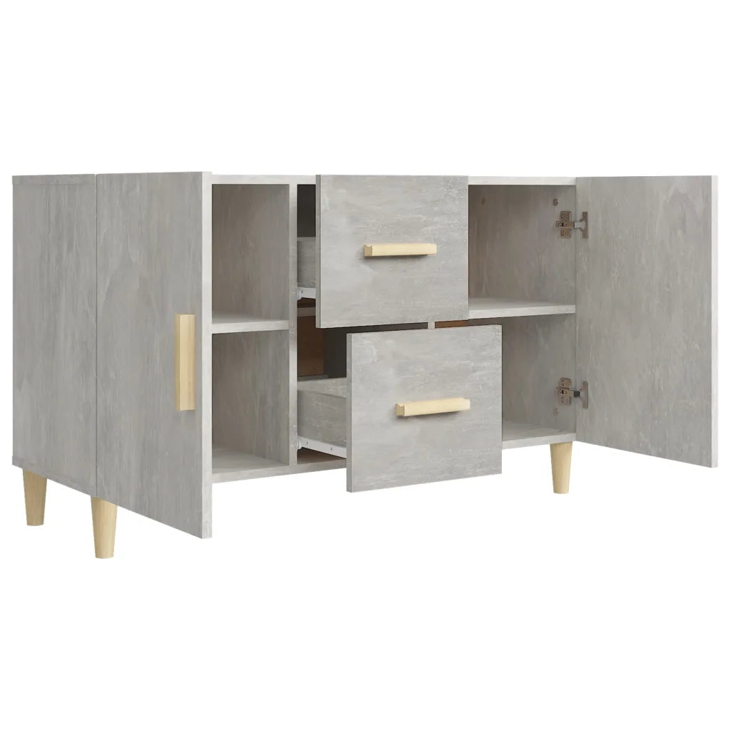 Credenza-Buffet-Armadio da cucina Grigio Cemento 100x36x60 cm in Legno Multistrato 339824