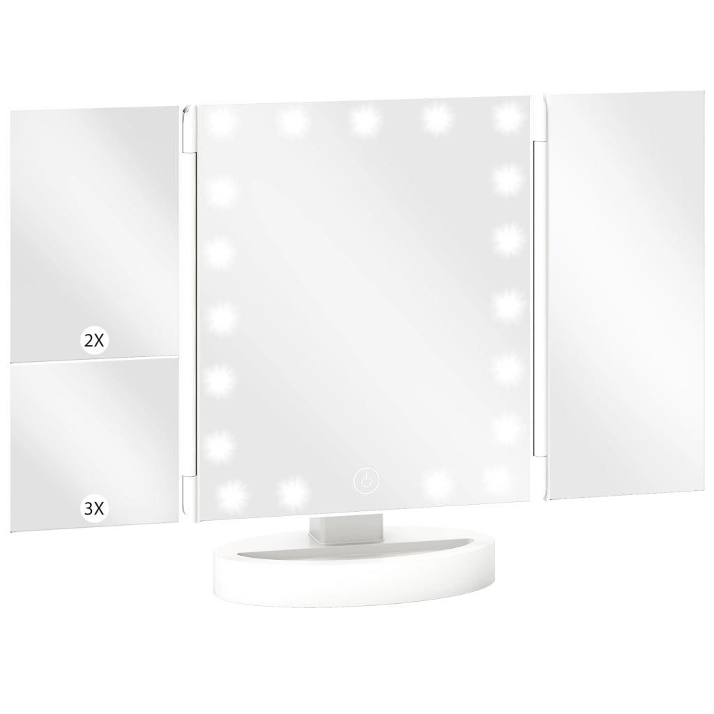 Specchio Trucco con Luce LED ¨C zephmum ¨C Bianco 21 Luci 1X/2X/3X