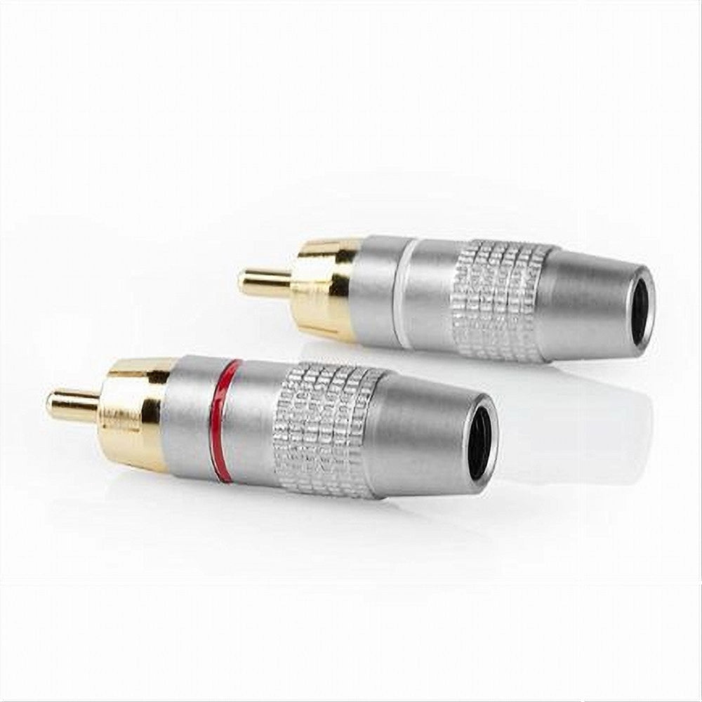 Trade Shop - Connettore Rca Maschio Adattatore Cavo Audio Spina Rca Maschio Maxtech C-rca02 -