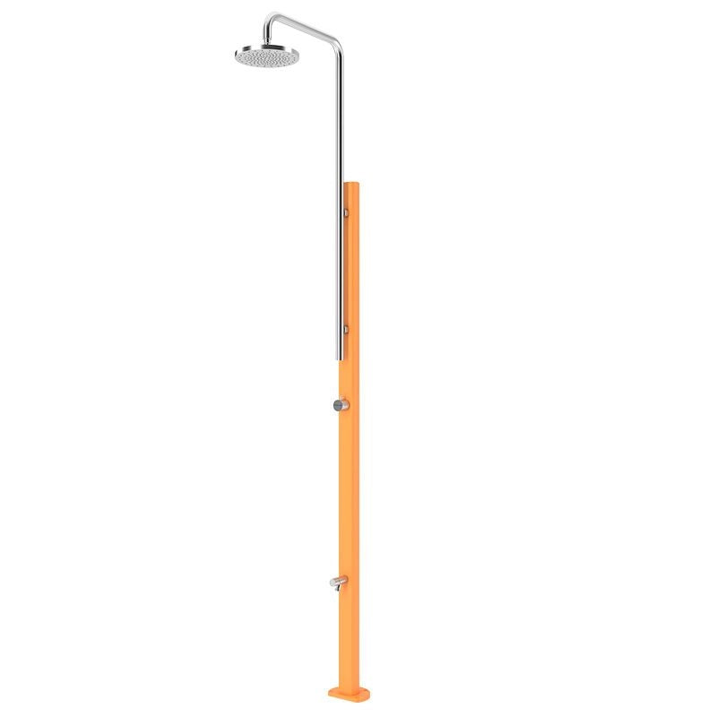 Doccia da giardino CHROME in acciaio inox 304 Astralpool, con lavapiedi - Doccia Da Giardino Chrome In Acciaio Inox 304 Astralpool, Con Lavapiedi Arancione