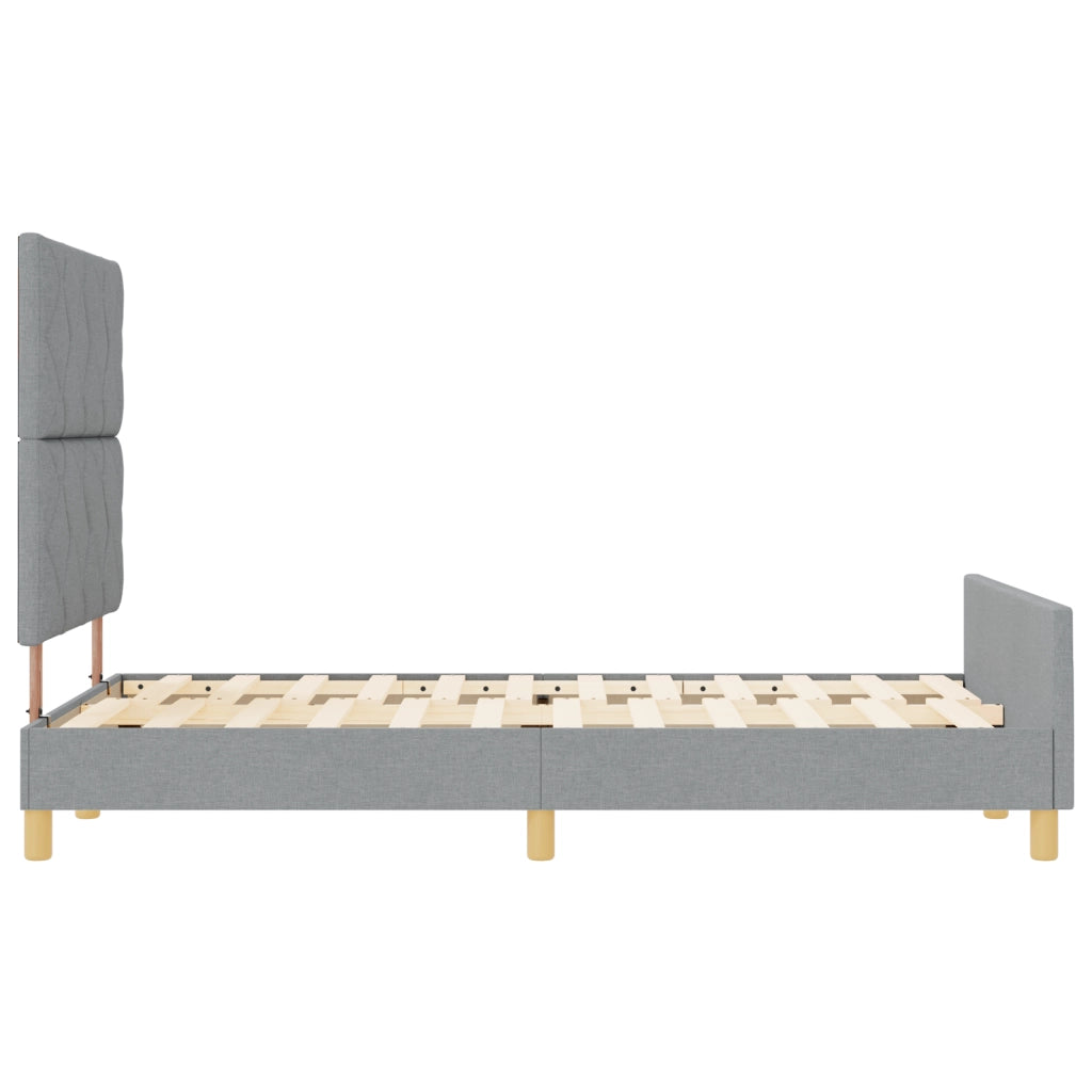 Letto  Grigio Chiaro 120x200 cm in Tessuto