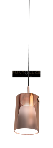 ICONIC-P R Sospensione 1 luce struttura in metallo Rame con vetro rame attacco E27 diametro 15cm senza base